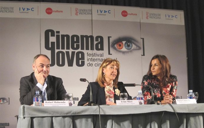Maluenda, Miró Y Cidoncha, En La Presentación De Cinema Jove