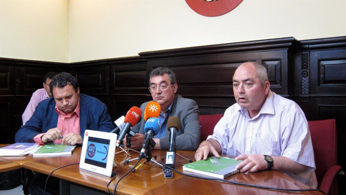 Robero Marín, Toni Ferrer Y Manuel Pastrana, Hoy En La Sede De UGT-A.
