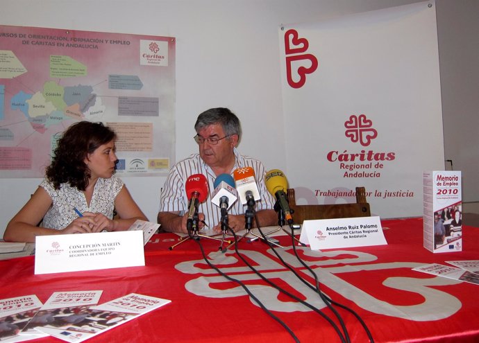 El Presidente De Cáritas Andalucía, Anselmo Ruiz, Presenta La Memoria De Empleo