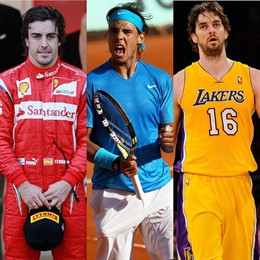 Montaje De Fernando Alonso, Rafa Nadal Y Pau Gasol
