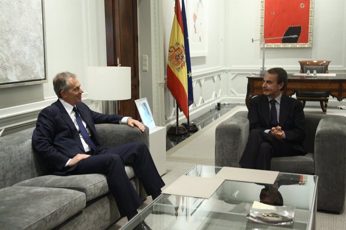 Zapatero Y Blair En La Moncloa