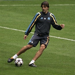 El delantero español del Olympique de Marsella Fernando Morientes