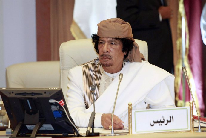 Muammar Gadafi, presidente de Libia