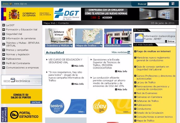 Página Web De La DGT 
