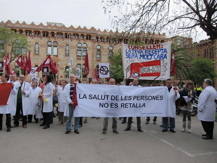 Protesta De Médicos De Catalunya, Abril 2011
