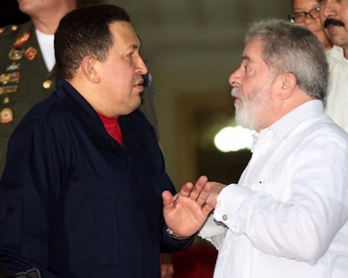 Hugo Chávez Y Luiz Inácio Lula Da Silva En Caracas