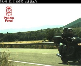 Imagen De Radar De La Motocicleta Captada En Lónguida.