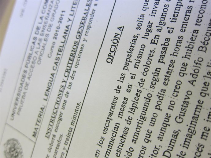 Examen De Lengua Selectividad