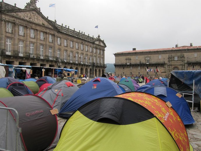 Indignados Acampados Santiago Obradoiro