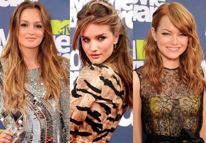 Montaje Leighton Meester, Emma Stone Y Rosie Huntington-Whiteley