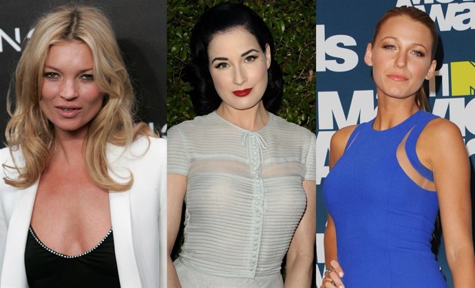 Montaje Blake Lively, Kate Moss Y Dita Von Teese