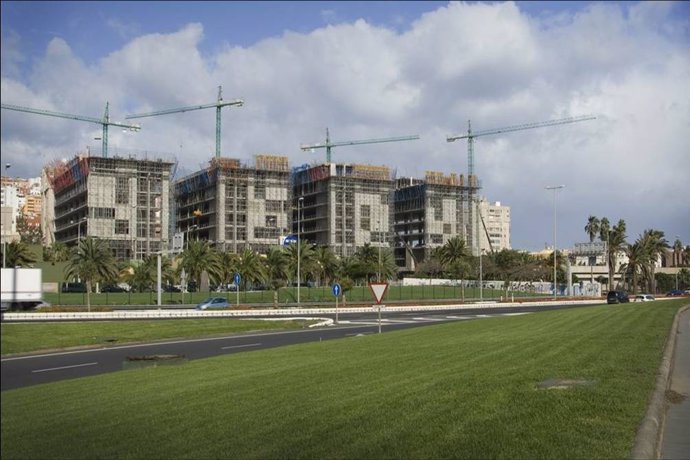 Obras del Palacio de Justicia en Las Palmas de Gran Canaria.