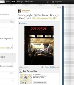 Integración De Foursquare En Twitter Por Foursquare