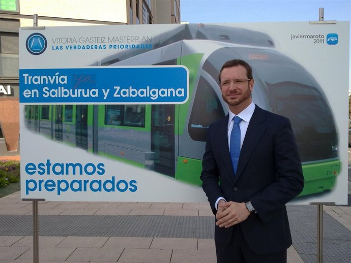 El candidato a alcalde de Vitoria por el PP, Javier Maroto