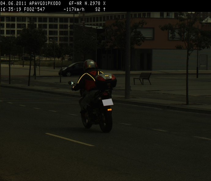 Una Moto Captada Por El Radar En Pamplona A 117 Km/H.