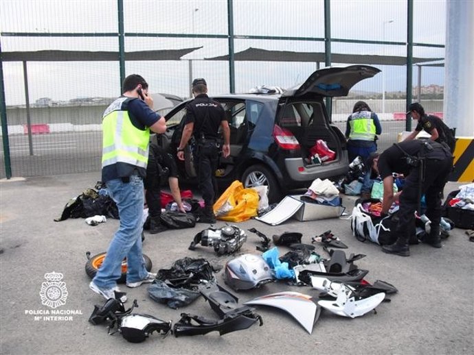 Imagen De Las Piezas De La Moto Intervenidas