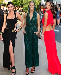 Montaje De Miranda Kerr, Karolina Kurkova Y Alessandra Ambrosio En Los CFDA 