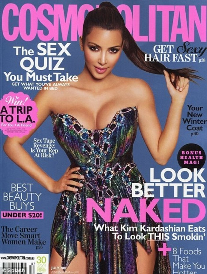 Portada Kim Kardashian Para Cosmopolitan Australia