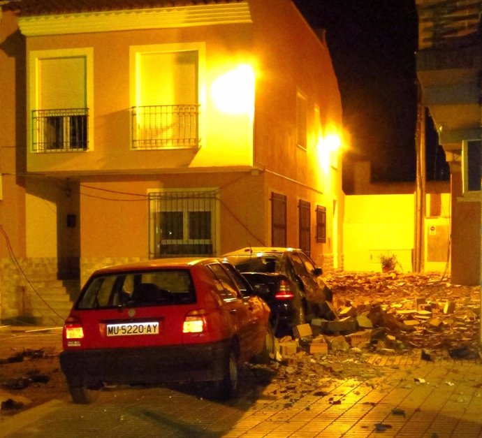Destrozos en Lorca