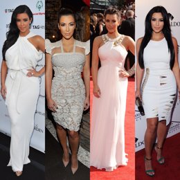 Montaje Kim Kardashian Vestidos Blancos