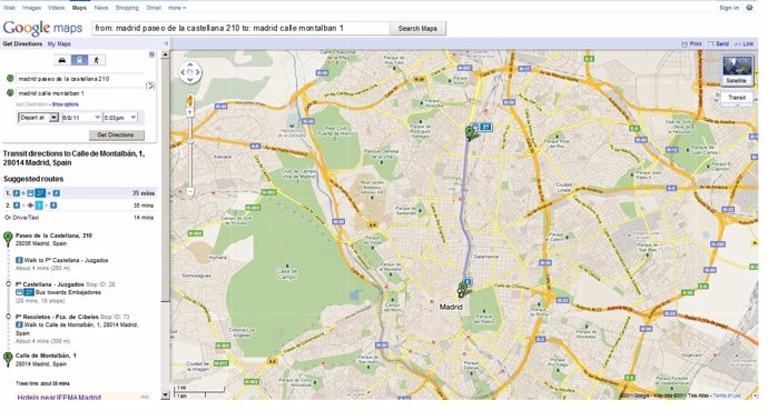 Mapa De Google Transit