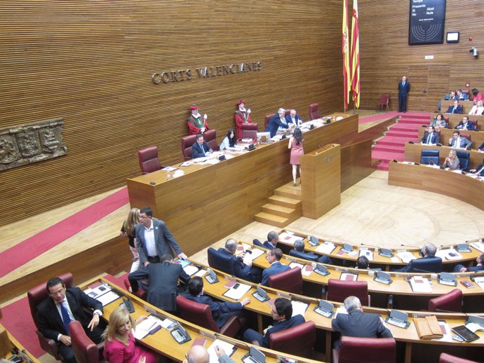 Momento De La Votación En Las Corts Valencianes