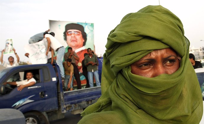 Partidarios Del Lider Libio Gadafi