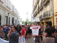 La Policía cifra en ocho los agentes heridos tras un enfrentamiento con participantes en la protesta