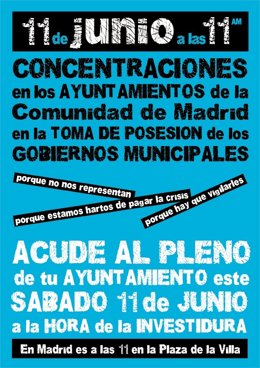 Cartel De La Concentración En El Toma De Posesión De Los Alcaldes