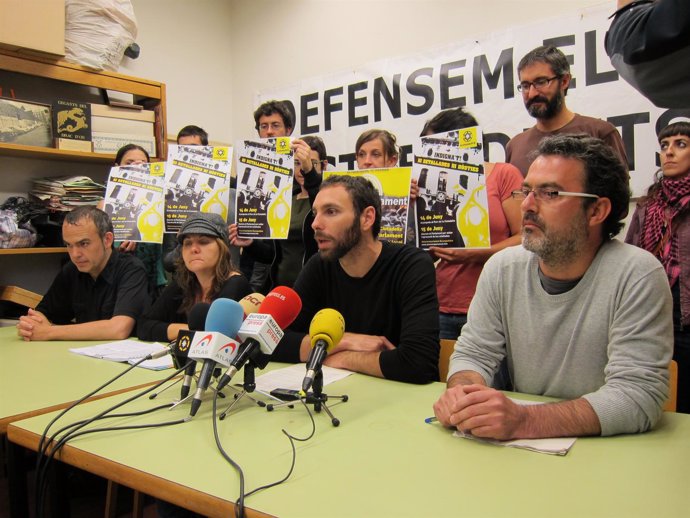 Rueda De Prensa 'Indignados' Barcelona