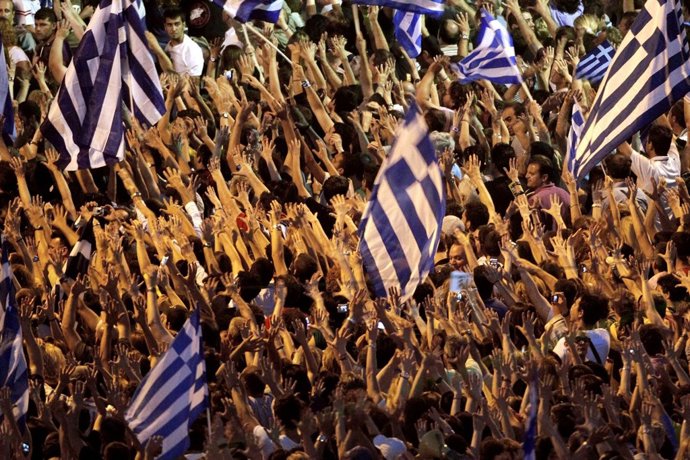 Concentración Ante El Parlamento De Grecia