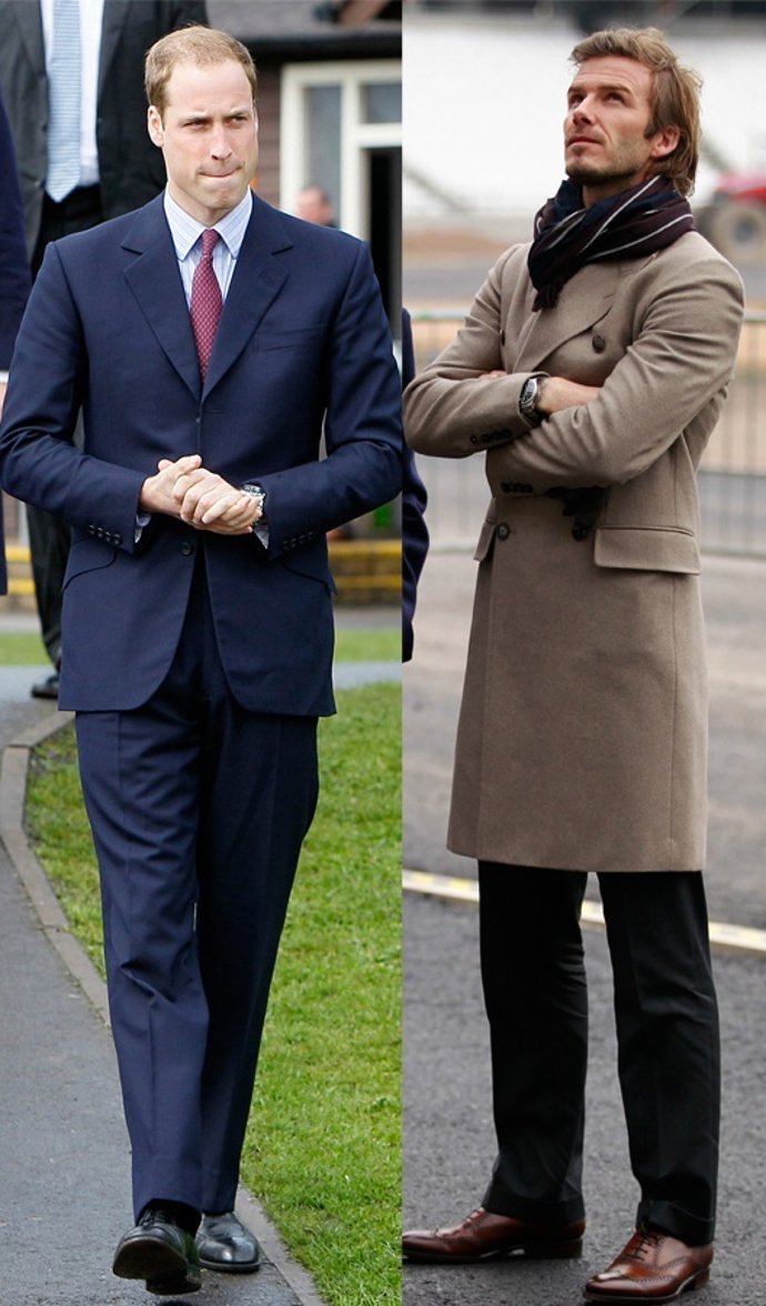Montaje Del Príncipe Guillermo Y David Beckham 