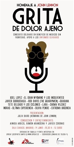 Cartel Del Concierto Homenaje A John Lennon A Fav De Enfermos Olvidados