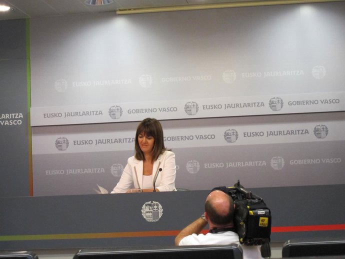 La Portavoz Del Gobierno Vasco, Idoia Mendia,
