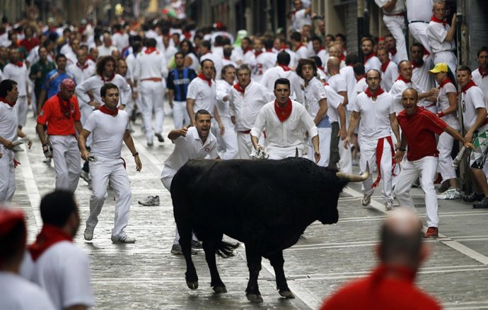 Tercer encierro de los Sanfermines en Pamplona