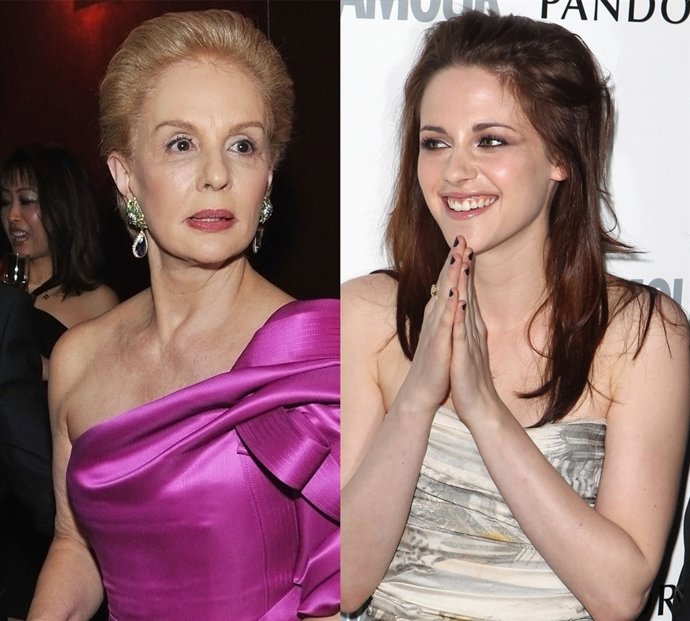 Montaje De Carolina Herrera Y Kristen Stewart 