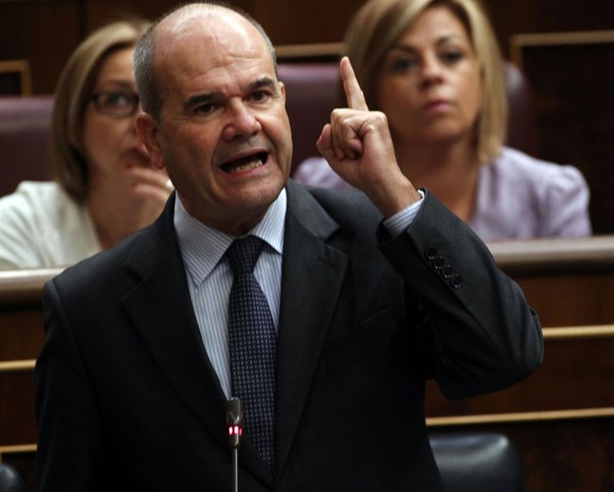 Manuel Chaves, en la sesión de gobierno en el congreso