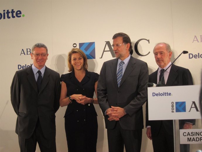 Gallardón, Cospedal, Rajoy Y Rato En El Foro ABC