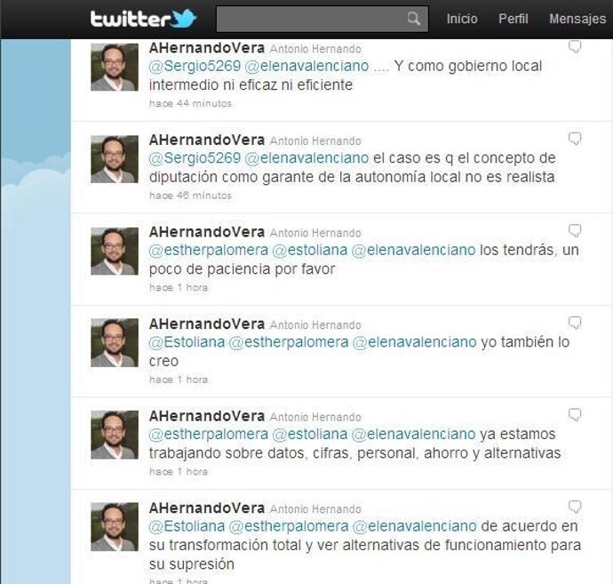 Antonio Hernando En Su Cuenta De Twitter