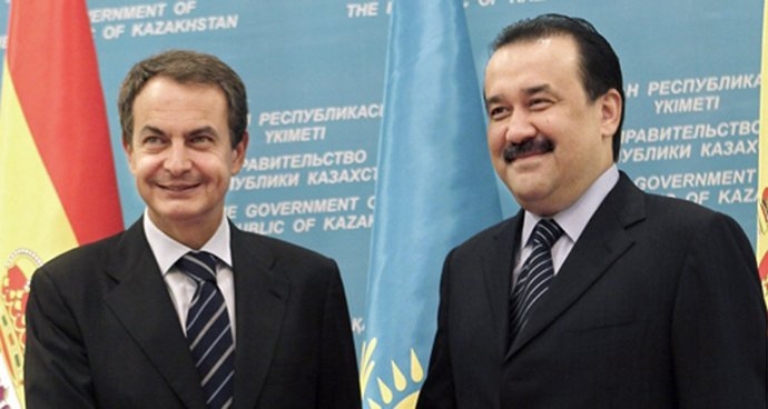 Zapatero Con El Primer Ministro De Kazajstán