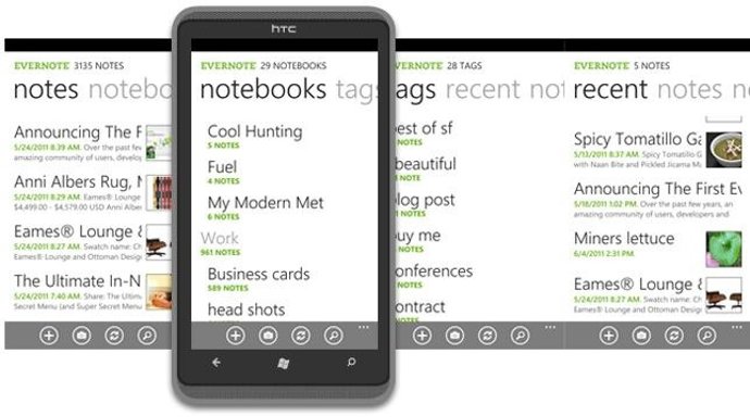 Evernote Para Windows Phone 