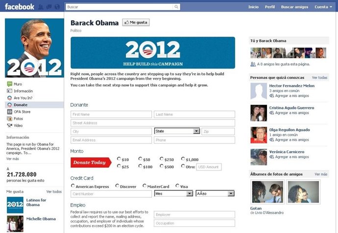 Facebook De Barak Obama 