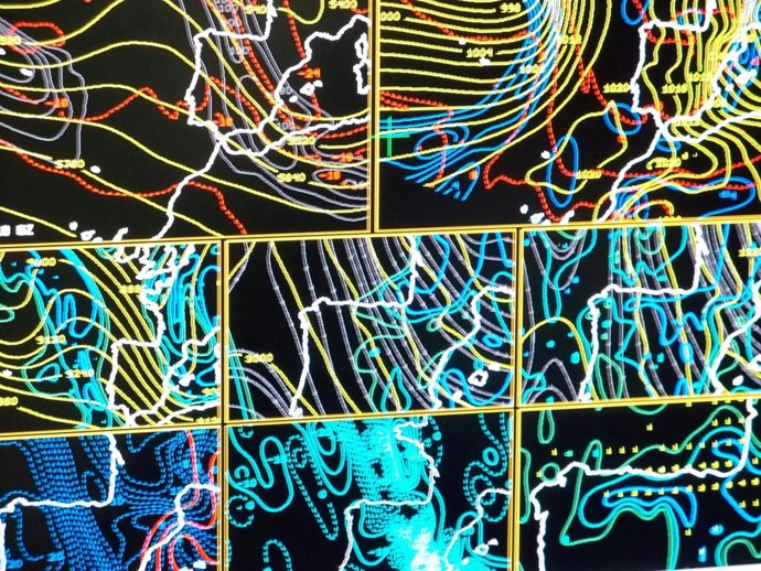 Imagen De Archivo De Uno De Los Monitores De La Aemet