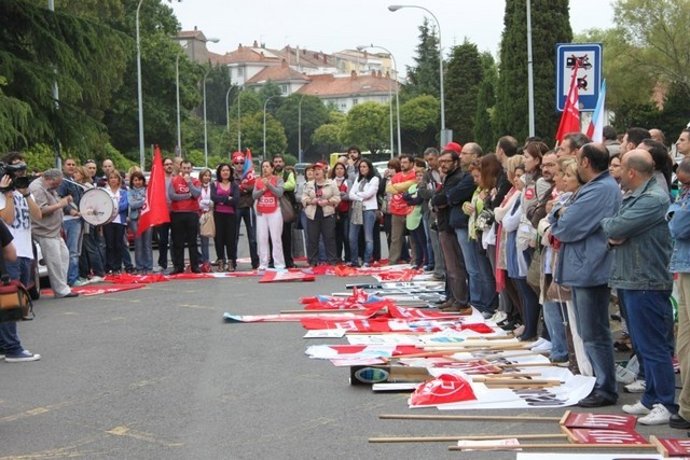Manifestación Sindicatos Profesores Mesa Sectorial Educación