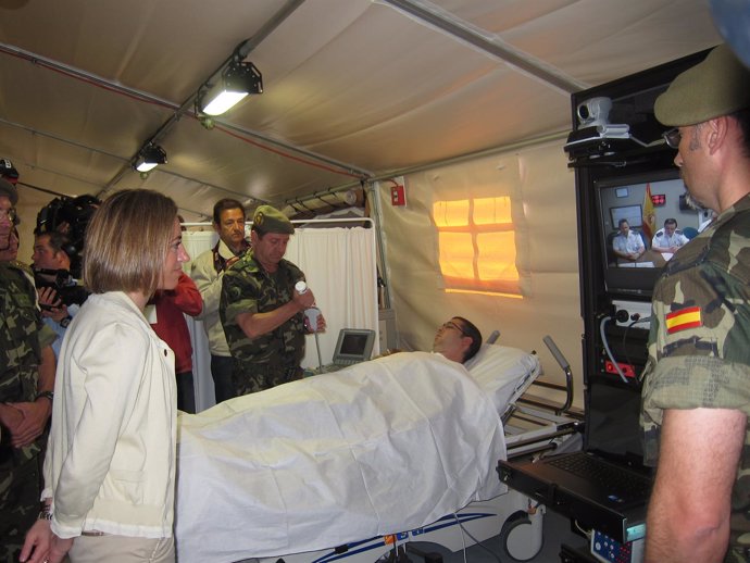 Chacón Visita El Nuevo Hospital De Campaña Del Ejército De Tierra
