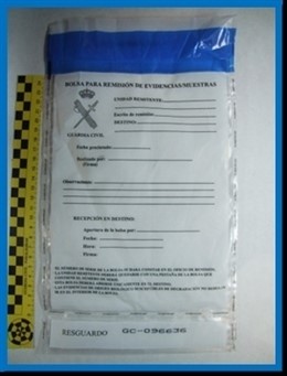 Bolsa Utilizada Por Las Fuerzas Policiales Para Recoger Pruebas