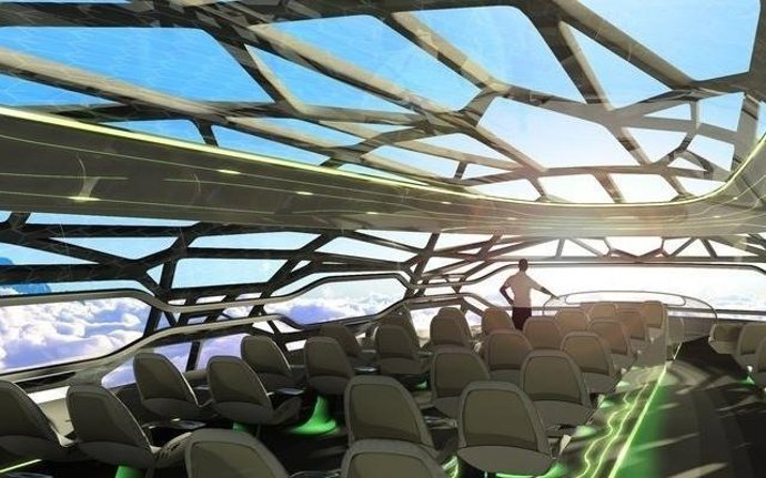 Imagen Del Prototipo De Cabina De Airbus Para El Año 2050 Por Airbus