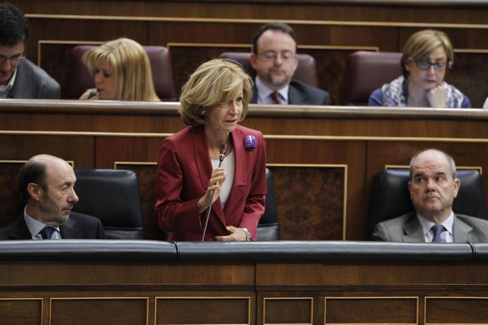Elena Salgado En El Pleno Del Congreso