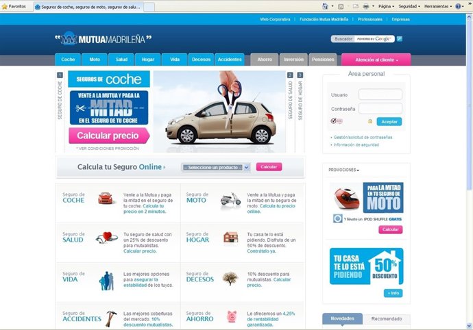 Páguina Wed De Mutua Madrileña