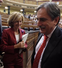 Valeriano Y Salgado En El Pleno Del Congreso